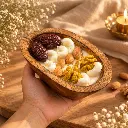 Handcrafted Nut-Filled Wooden Candle Bowl.webp