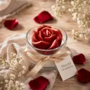 Scarlet Rose Bloom Candle Set (Set of 2)