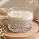 Crystal Glow Candles | Frosted Glass Candles with Floating Crystal Detailing