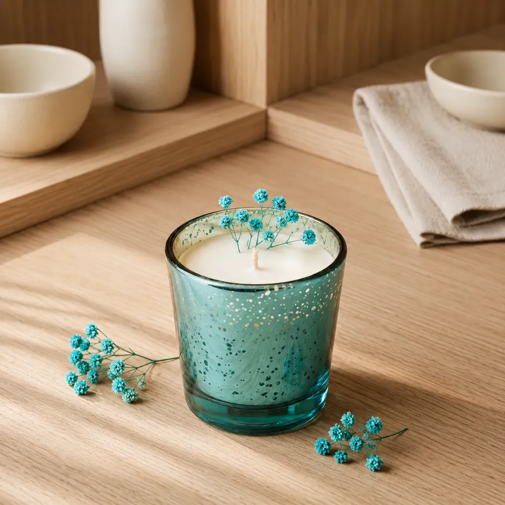 Luminous Glass Candle | Jewel-Toned Mini Glass Candles Collection