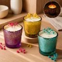 Luminous Glass Candle | Jewel-Toned Mini Glass Candles Collection