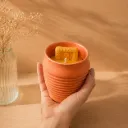 Big Kulhad Chai Candle | Terracotta Chai Cup Candle with Biscuit-Inspired Wax Design