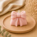 Luxe Bow Candle Set | Ribbon Bow Candle Duo in Blush & Mauve Tones | Set of 2