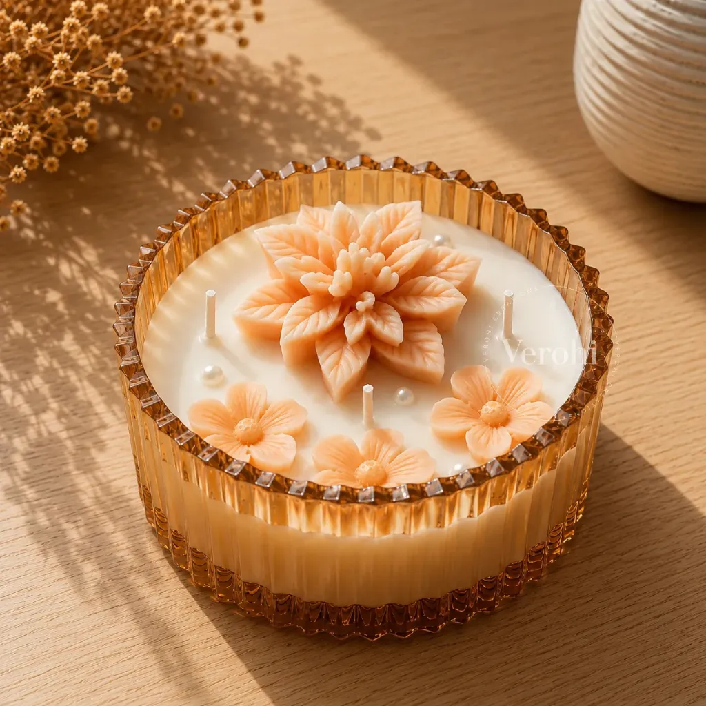Mythic Floral Candle Jar | Luxury Floral Glass Candle Jar (Mythic)