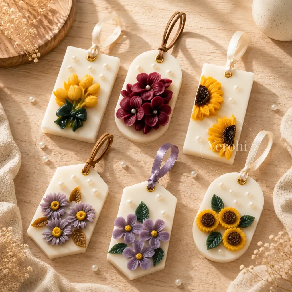 Handcrafted Floral Wax Sachets | Decorative Scented Sachets for Wardrobes & Drawers