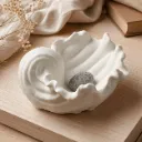 Ocean Wave Concrete Tray | Handcrafted Sculptural Catchall Tray