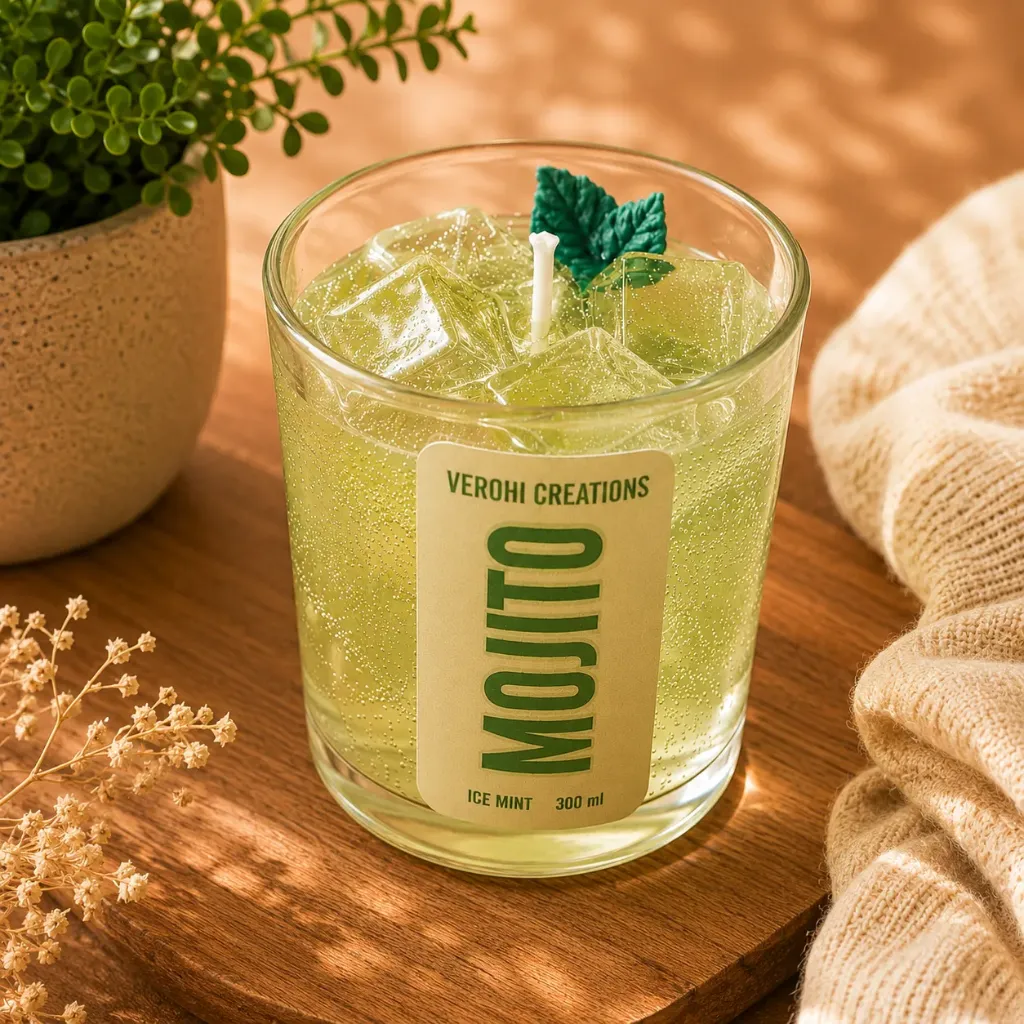 Mojito Candle | Handcrafted Cocktail-Inspired Decorative Candle