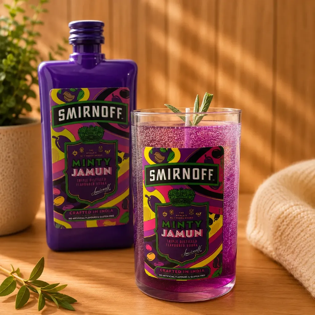 Smirnoff Minty Jamun Candle | Handcrafted Cocktail-Inspired Decorative Candle
