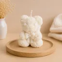 Bow-Bloom Teddy Candle | Rose Teddy Decorative Candle
