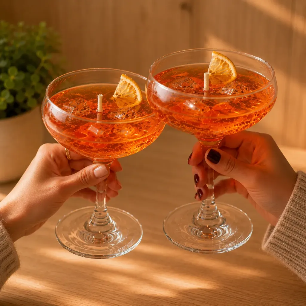 Aperol Spirit Candle | Signature Cocktail-Inspired Gel Candle