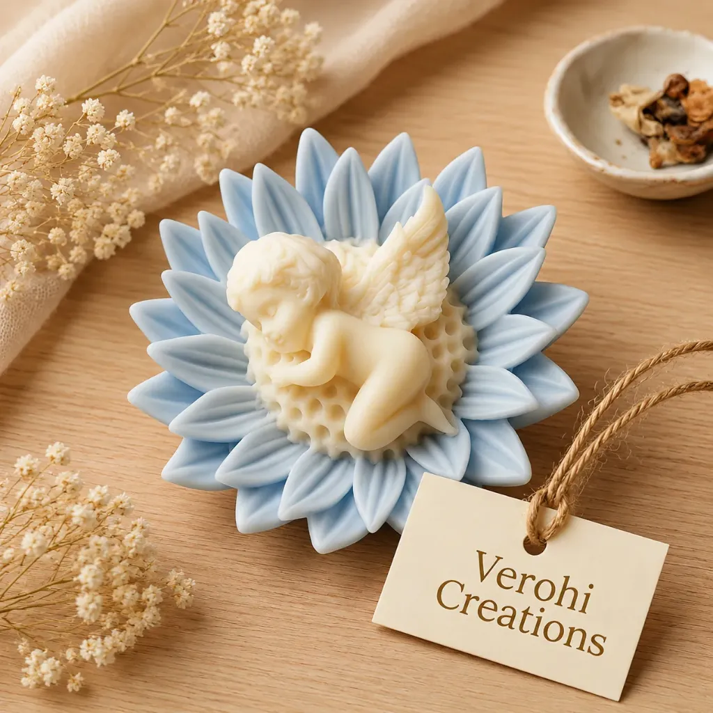 Angel Bloom Candle Set | Handcrafted Floral Candle Collection | Set of 3