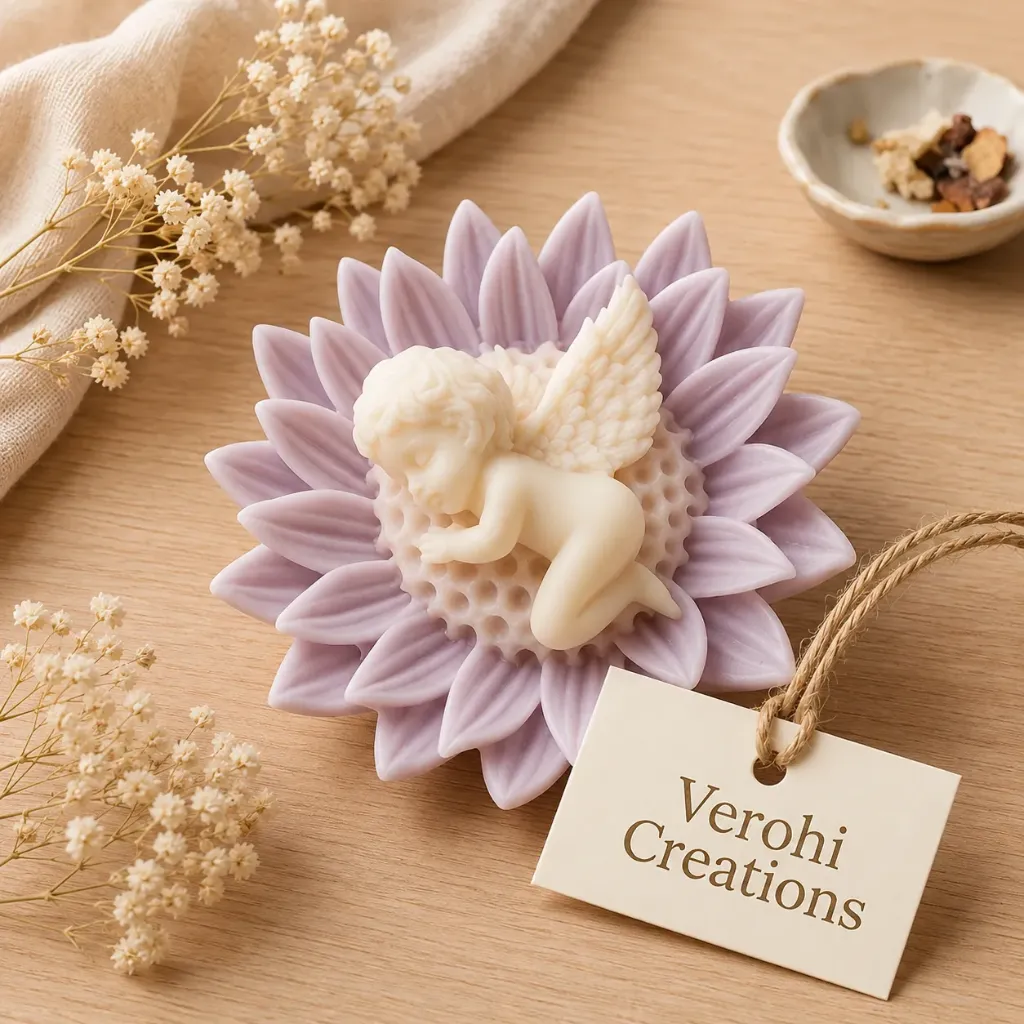 Angel Bloom Candle Set | Handcrafted Floral Candle Collection | Set of 3