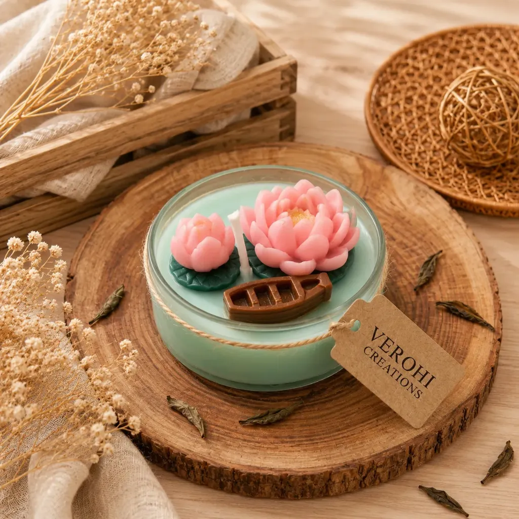 Lotus Pond Jumbo Tealight Candle (Var 1)