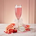 Champagne Glass Candle | Blush Pink Sparkling Cocktail Candle in Fluted Glass