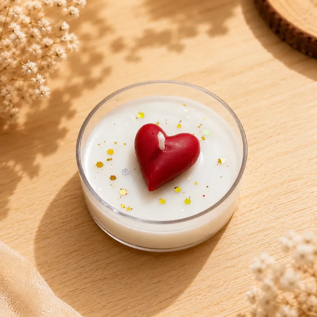Playing Card Tealight Candle Set (Heart)