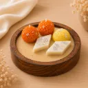 5" Signature Mithai Wooden Urli Candle | Handcrafted Dessert-Inspired Candle