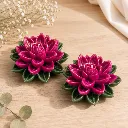 Lotus Bloom Candle Set of 2 | Handcrafted Floral Soy Wax Decorative Candles