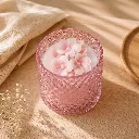 Plumeria Luxe Diamond Cut Glass Candle With Lid
