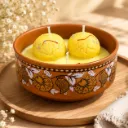 Rasmalai Delight | 4.5" Artisanal Ceramic Bowl Candle