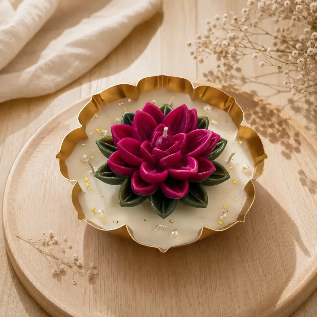Lotus Éclat | 5.5" Metal Urli Candle