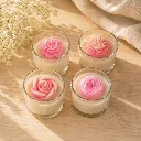 Floral Tealight Candle Gift Set (Pack of 4)