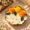 Marigold Bloom | 4.5" Metal Urli Candle