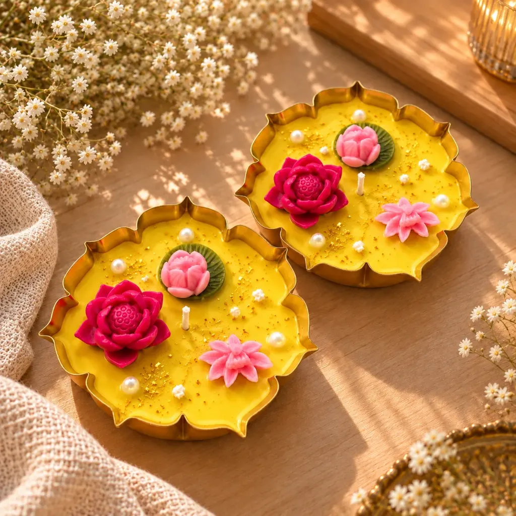Lotus Pond | 3.5" Metal Urli | Set of 2