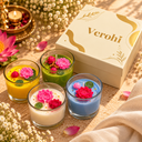Large Lotus Pond Glass Jar Candle Gift Set