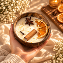 Spiced Coconut Shell Candle | Set of 2 | With Gift Box