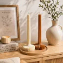 Luxe Pillar Candle | Sculpted Tall Pillar Candle with Ribbed Design